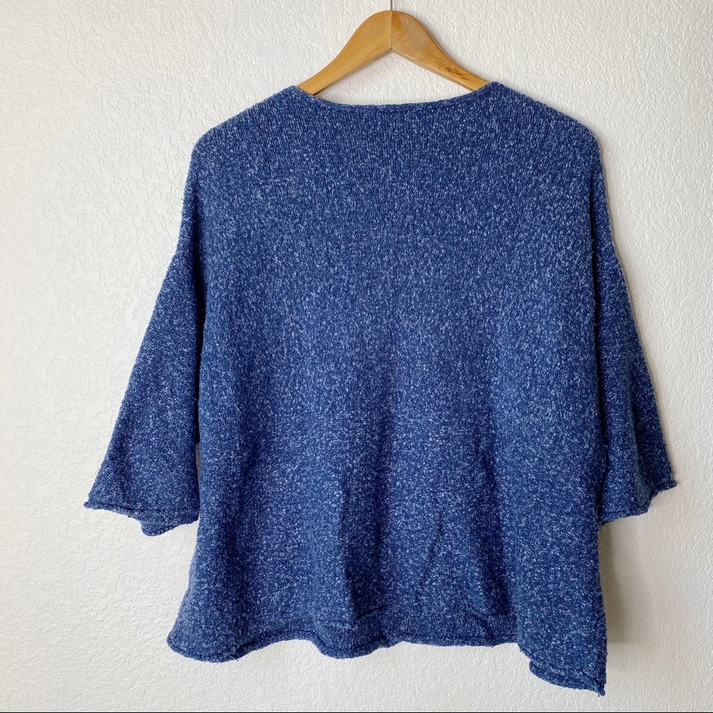 Pure Jill Blue Marled Knit Boxy Fit Pullover Sweater - Picture 8 of 8